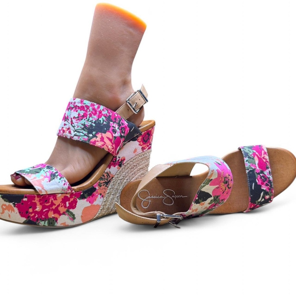 Jessica Simpson Women's Wedge Sandals - Multicolor Floral
